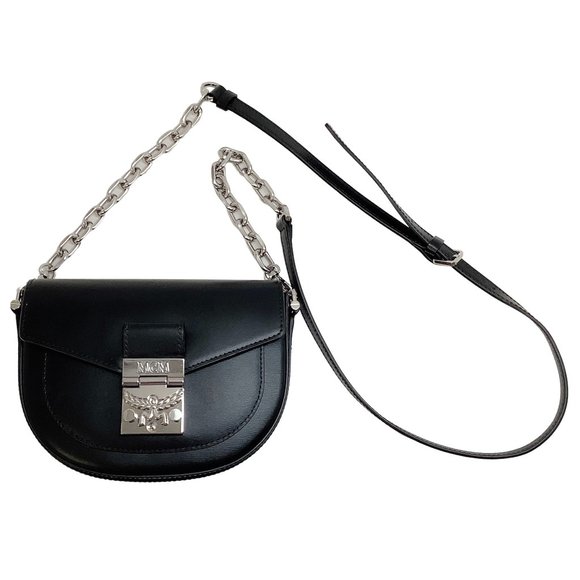 MCM Handbags - MCM Black Leather Mini Patricia Crossbody Bag / Belt Bag